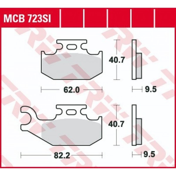 Колодки тормозные TRW для квадроцикла BRP Can-Am G1 Outlander Renegade 705600349 705600150 705600004 705601147 MCB723SI