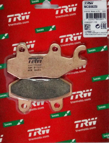 Тормозные колодки MCB582SI FA165 Kawasaki KVF 750 650 43082-0022  Yamaha Rhino  Viking 700  YFZ 450 5B4-W0045-00-00  5TG-W0045-00-00  5TG-W0045-20-00  5B4-W0045-00-00  1XD-25806-00-00  1S3-W0045-00-00 Can-Am Commander 715500335 ARM FA165 FA165A