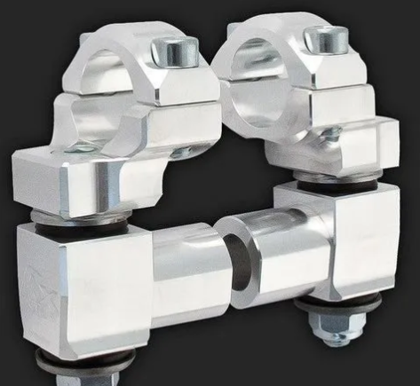 Проставка руля серая (22мм) с демпфером NW-0022S-D