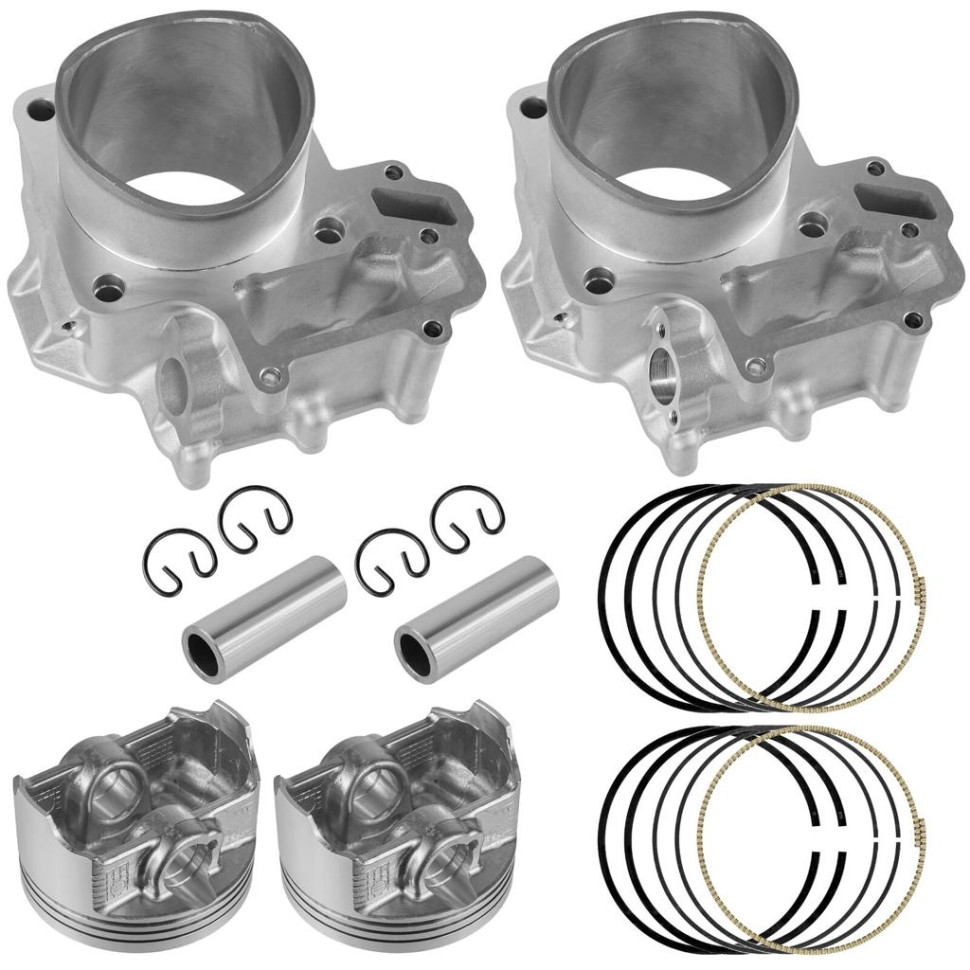 Цилиндр комплект Caltric для квадроцикла Kawasaki BRUTE FORCE KVF750 TERYX 750 11005-0592 11005-0593 13001-0718 13008-0042 13002-1060 92033-1207 CK100