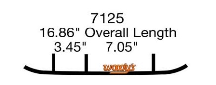 Коньки для лыж снегохода Woody's Polaris EPI3-7125-1 WPI-7125-1 (2875723 2875954) 4" карбидовый кант
