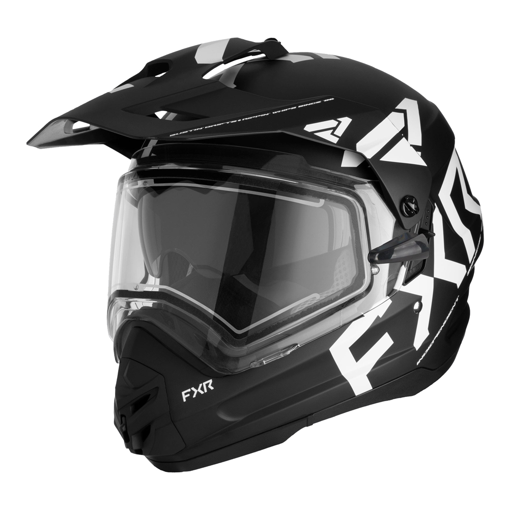 Шлем с подогревом визора FXR TORQUE X TEAM Black White 230635-1001 Размер XL