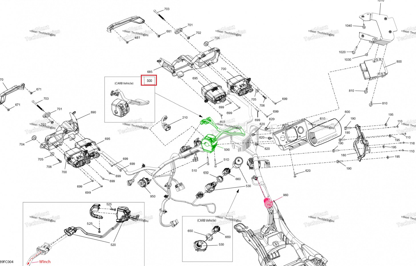 Пульт управления левый для BRP Can-Am Outlander G3 | G3L 710007301