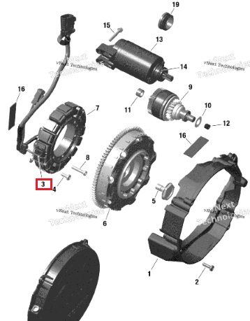 Датчик холла для BRP Ski-doo 600 | 850 (2017-2025) 420966842 420966841