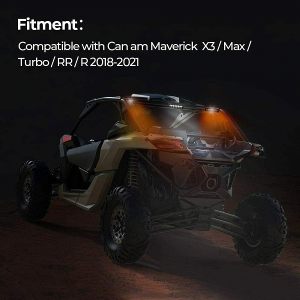 Комплект фонарей на заднюю дугу каркаса кабины Can-Am Maverick X3 2017+ 715002887  B0803-01501CL CLK100