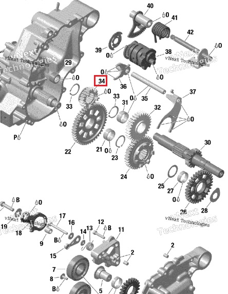 Шестерня КПП (20 зубьев) квадроцикла BRP Can-Am G2 G2L G2S Outlander 420435740