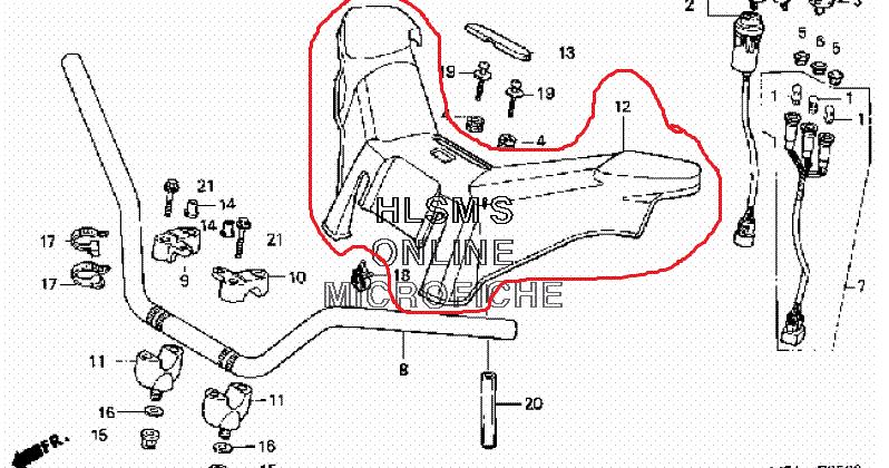 Накладка на руль Honda 53205-HM7-A00ZA