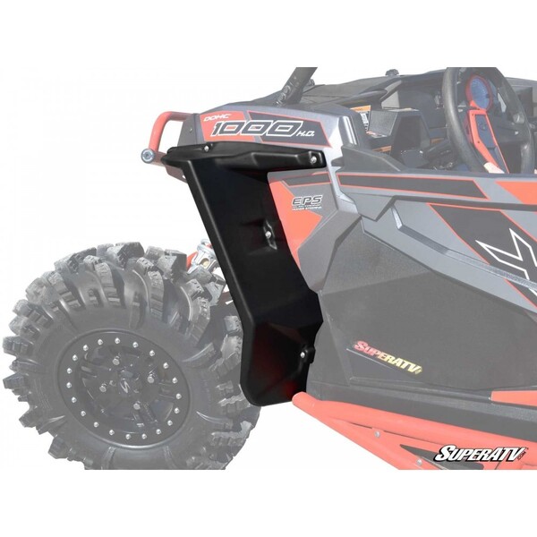 Передние широкие расширители арок брызговики Polaris RZR 1000  900 14+ 5439760-070 + 5439761-070 SuperATV FF-P-RZR1K-B1
