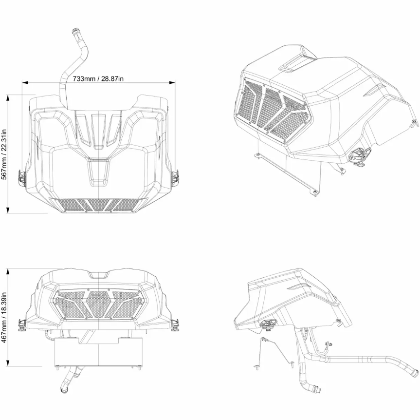 Оригинальный вынос радиатора BRP Outlander G3