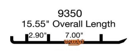 Коньки для лыж снегохода Woody's Ski Doo Lynx 9350-1 (860512100 860507900) 4" карбидовый кант