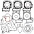 Комплект прокладок двигателя Kawasaki 750 Brute Force 808881 2008-2017 92049-1218  11061-1119  92055-1632  92055-1279  92055-2185  92055-1146  92055-1136  11061-0063  11004-0011  92055-0112  11009-1894