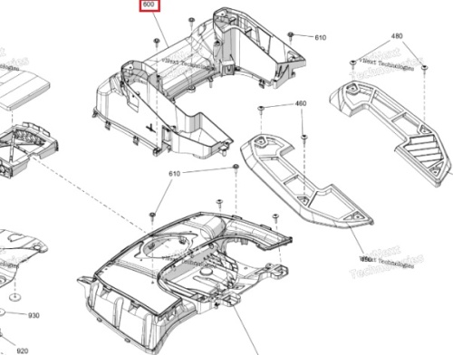 Корпус воздухозаборника для снегохода BRP Ski-doo Summit Freeride G5 508001301
