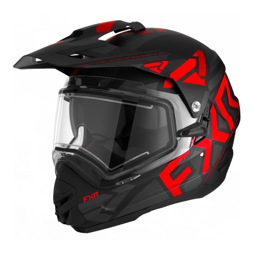 Шлем с подогревом визора FXR TORQUE X TEAM Black Red 230635-1020 Размер S