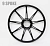 Каток 10" TKI 9 Spoke (черный) с подшипником 406-4003-02