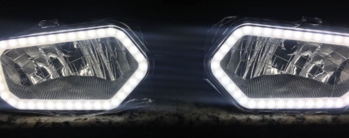 Корпус фары левый с диодной подсветкой квадроцикла Polaris 1000 850 570 550 400 Sportsman RZR 2410615