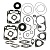 Прокладки двигателя для снегохода Polaris 500 (2000-07) 09-711250 5411394, 5811916, 5812494, 5411199, 5411359, 5411465, 5411411, 5411521, 5811838, 5811601, 5411197, 5811789, 5812350, 5813934, 5411196