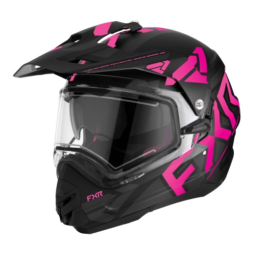 Шлем с подогревом визора FXR TORQUE X TEAM Black Electric Pink 230635-1094 Размер XS