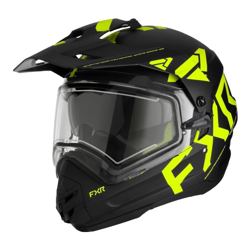 Шлем с подогревом визора FXR TORQUE X TEAM Black Hi Vis 230635-1065 Размер S