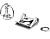 Клипса крепления пластика для снегохода Polaris 7662246, 7710807 SM-12632 SM-12630