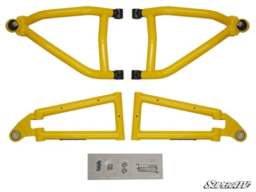 Комплект спортивных передних рычагов (чёрные) Super ATV для Can-Am Commander 800 1000 (2010+) AA-CA-COM-HC-02 Черные