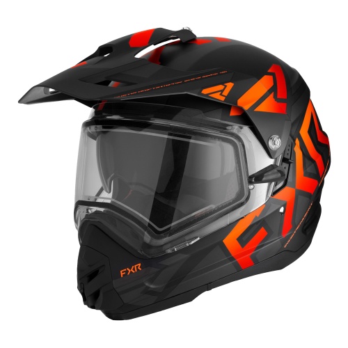 Шлем с подогревом FXR TORQUE X TEAM Black Orange 230635-1030 Размер L